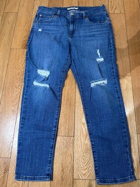 Levi's Boyfriend Distressed Women's Blue Jeans 29